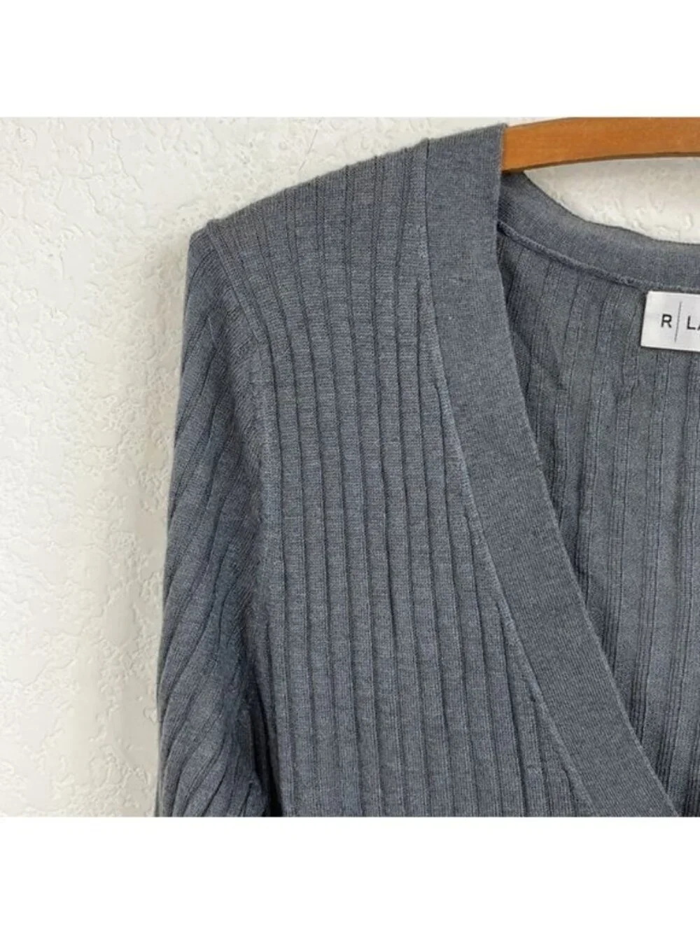 The Reset R Label Cashmere Ribbed Cardigan Sweater - Picture 2 of 7